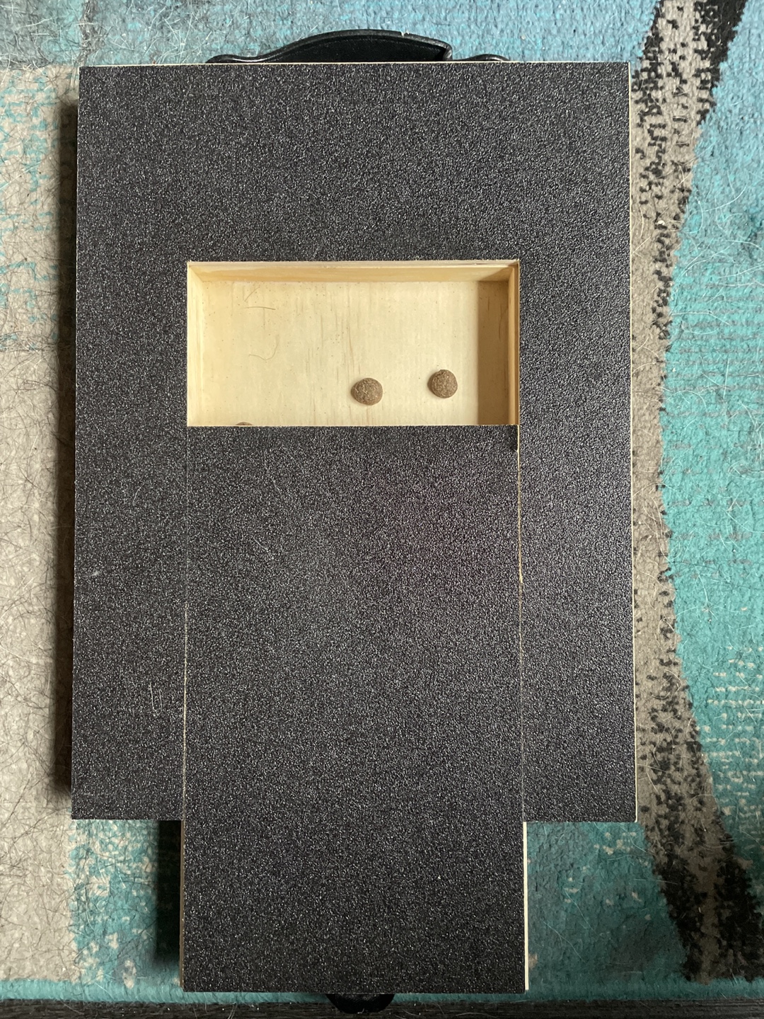 Dog scratche pad with treat box & extra sand paper replacement