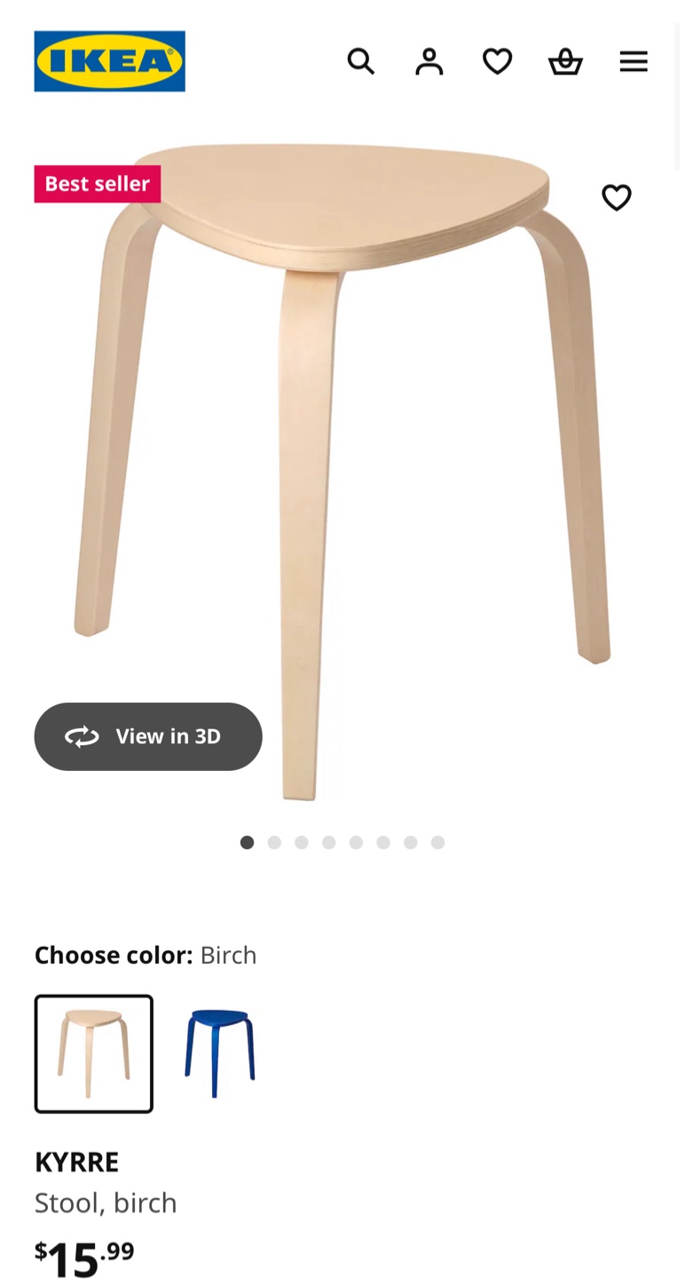 MOVE OUT till *MAY 12* IKEA KYRRE Stool - Birch 17 3/4” - photo 3