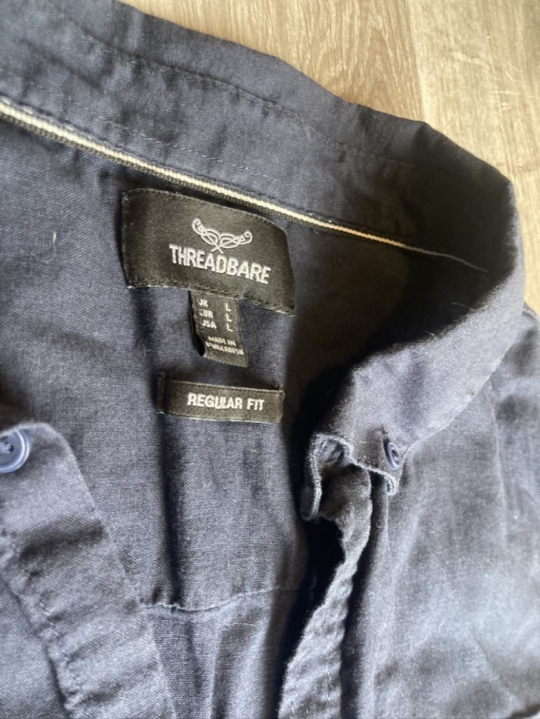 Threadbare Men's Navy Blue Short Sleeve Button-Down Shirt - photo 2