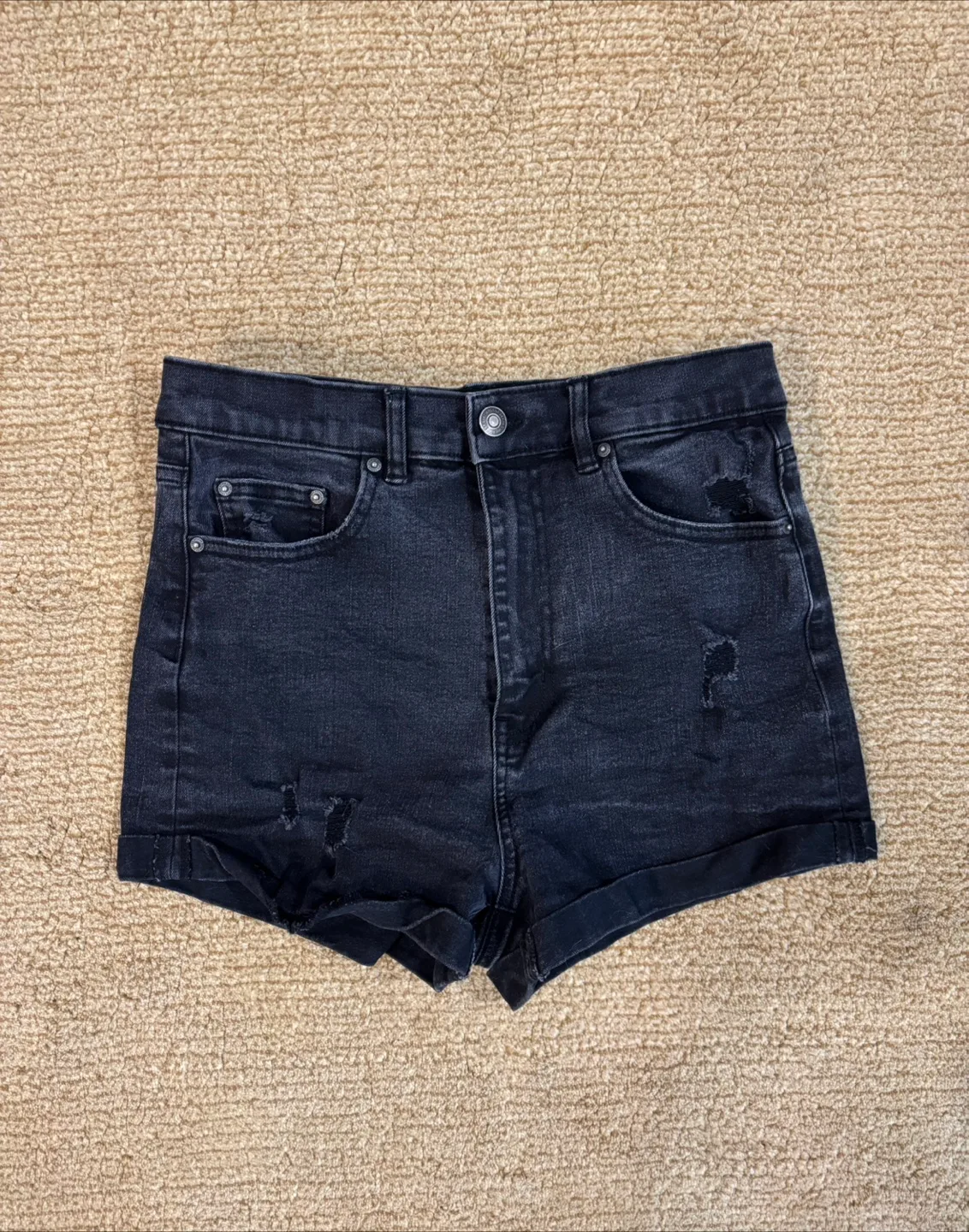Black Ripped ARDENE Denim Shorts thumbnail