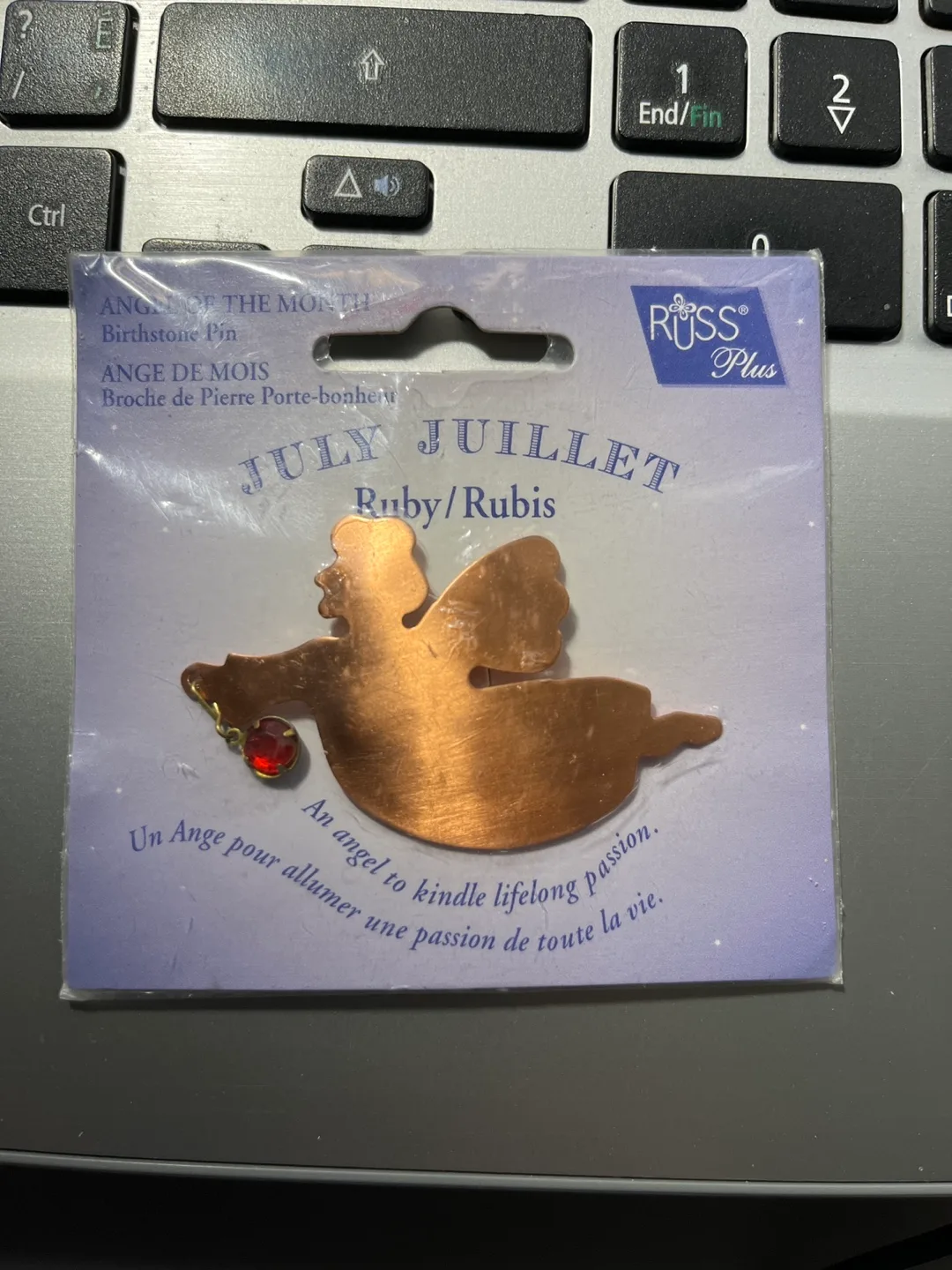 Russ Plus July Birthstone Angel Pin thumbnail