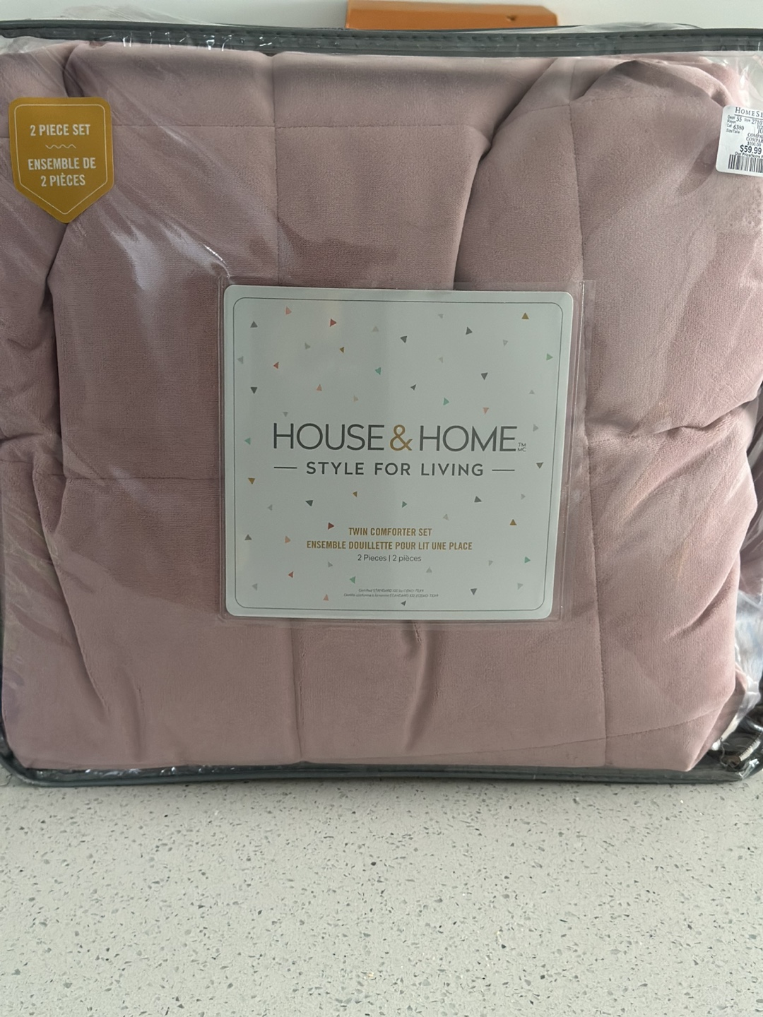 House & Home Twin Comforter Set - Dusty Rose - photo 2