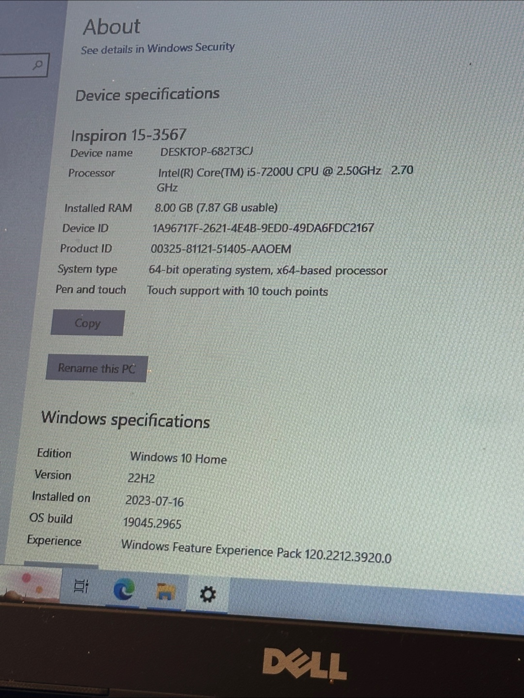 Dell Inspiron 15-3567 Laptop - 8GB RAM, Intel Core i5 - photo 2