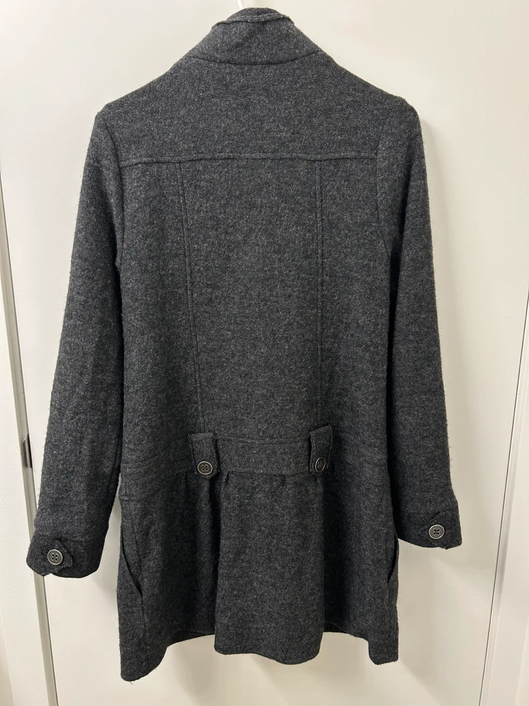 Dex Dark Grey Wool Blend Coat - Size M/M image indicator(2)