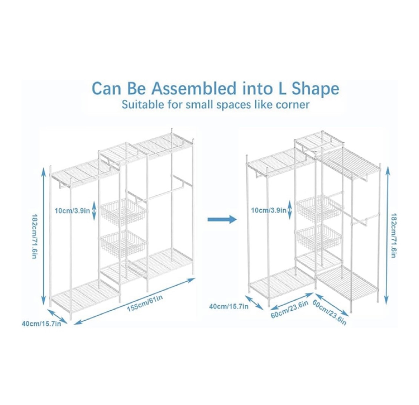 Metal Wardrobe Rack /  철제행거 - 거의 새것 - photo 2