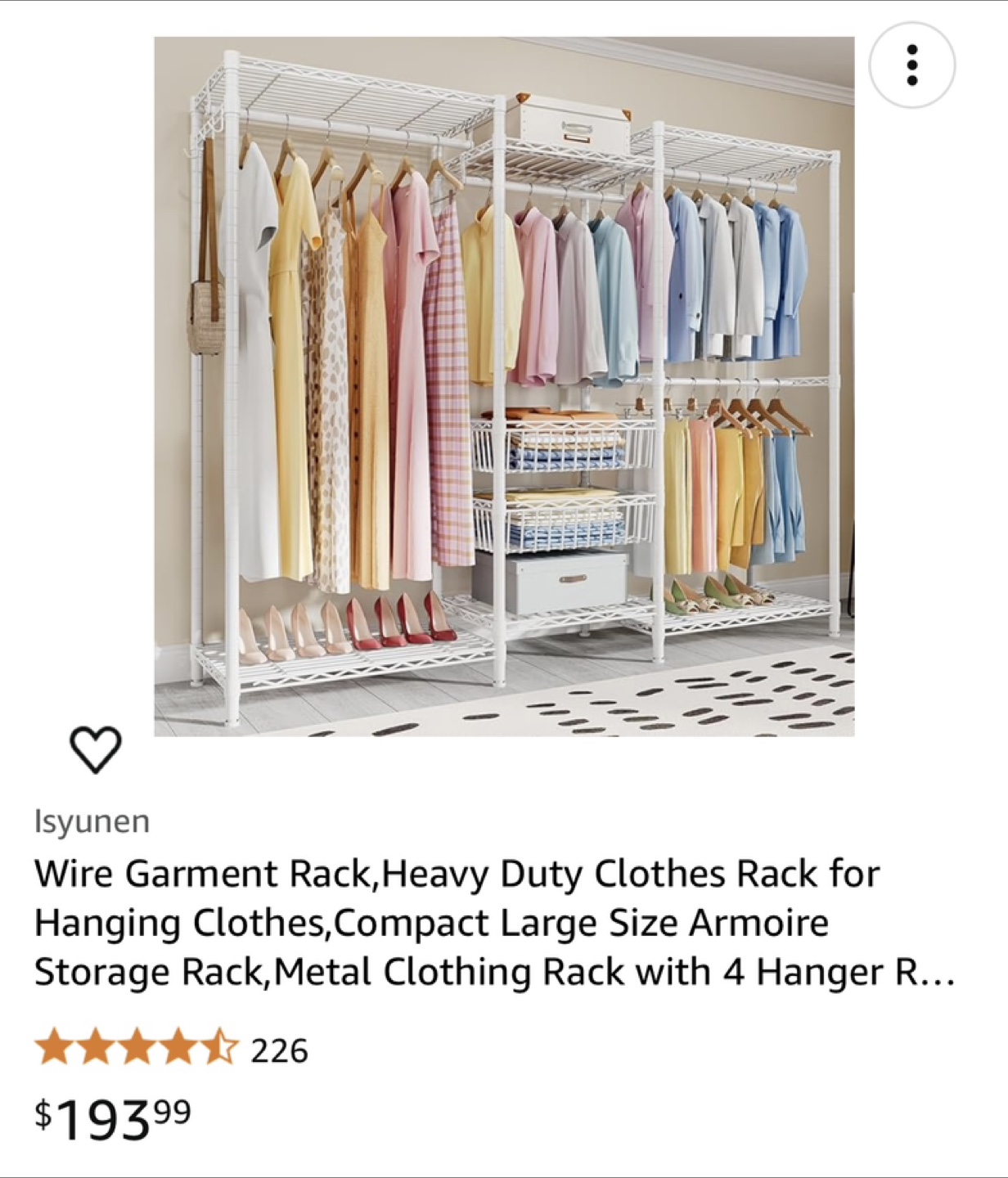 Metal Wardrobe Rack /  철제행거 - 거의 새것