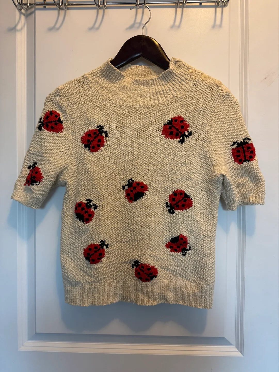 Maeve by Anthropologie Ladybird Knit Sweater thumbnail