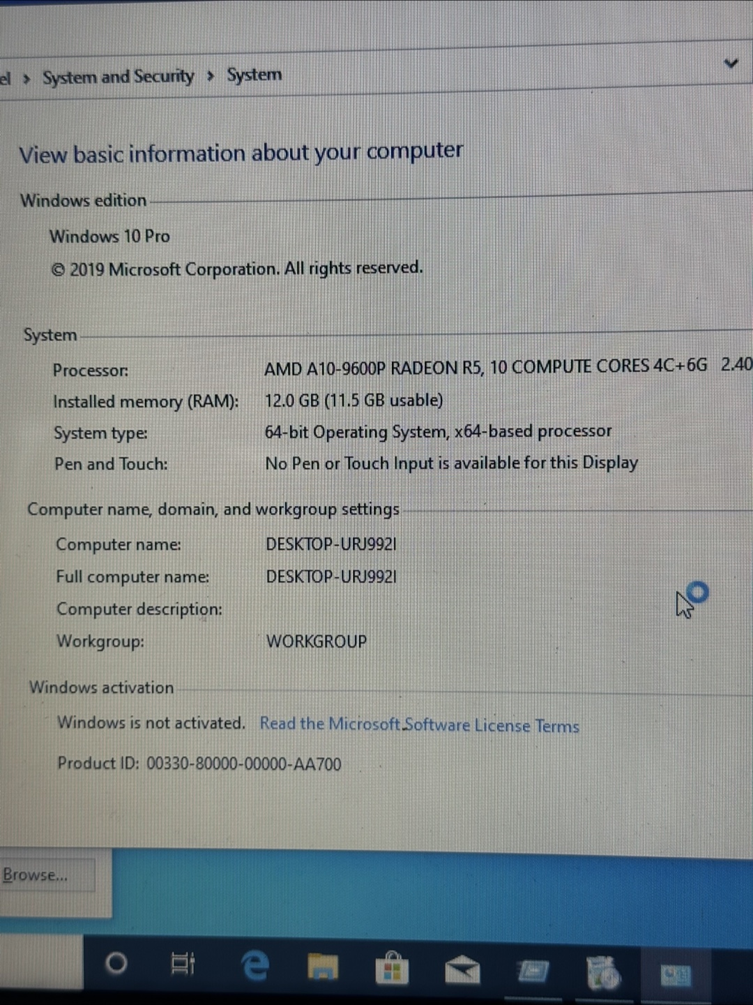 ASUS Laptop - AMD A10-9600P Radeon R5, 12GB RAM, Windows 10 Pro - photo 2