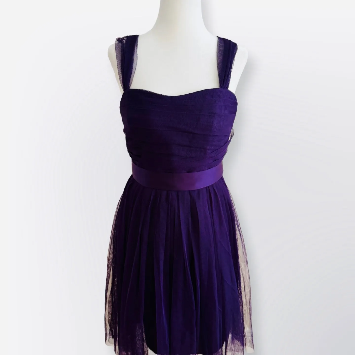 White by Vera Wang Purple Tulle Dress Size 2 thumbnail