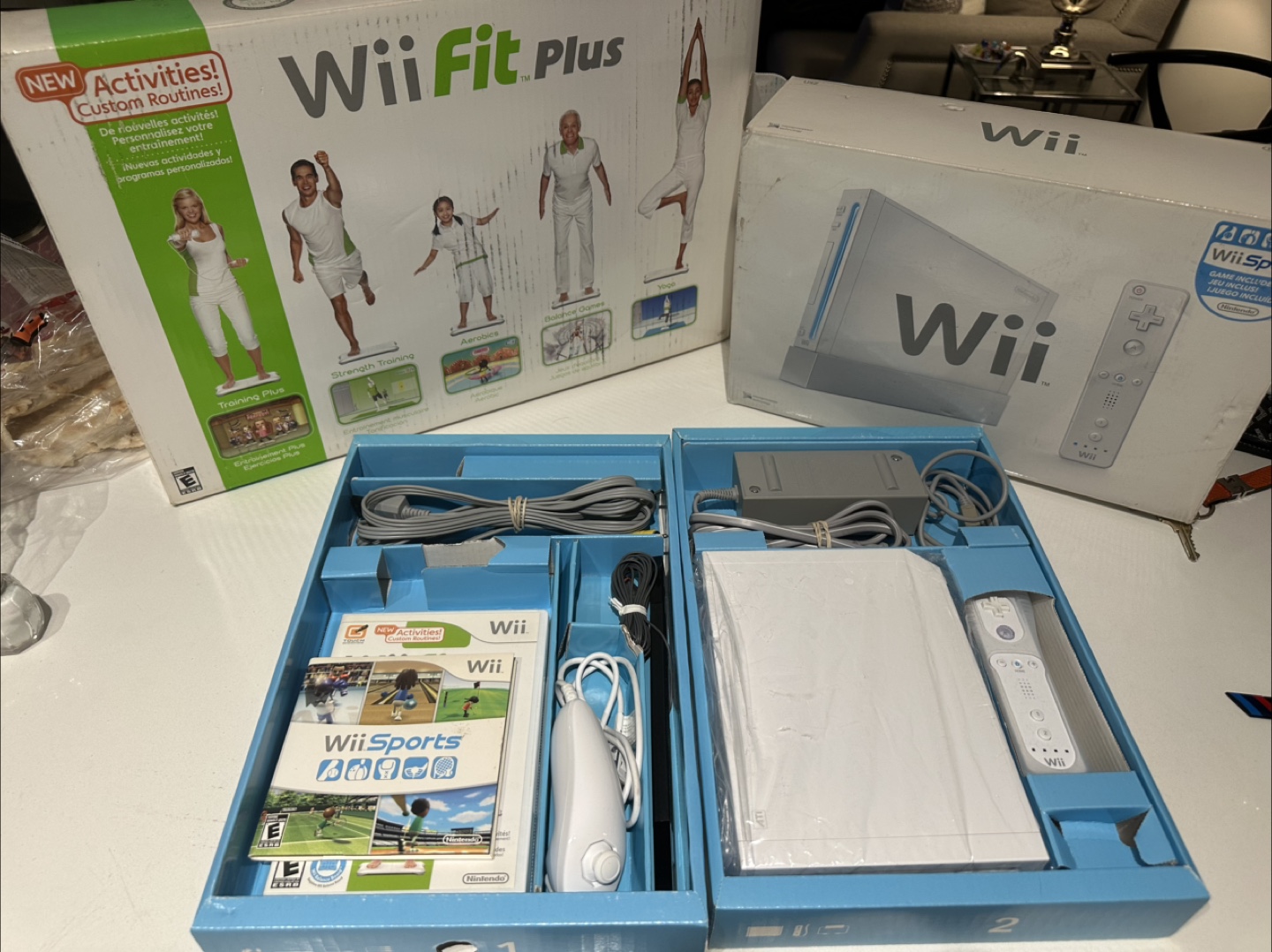 Nintendo Wii Console with Wii Fit Plus and Wii Sports