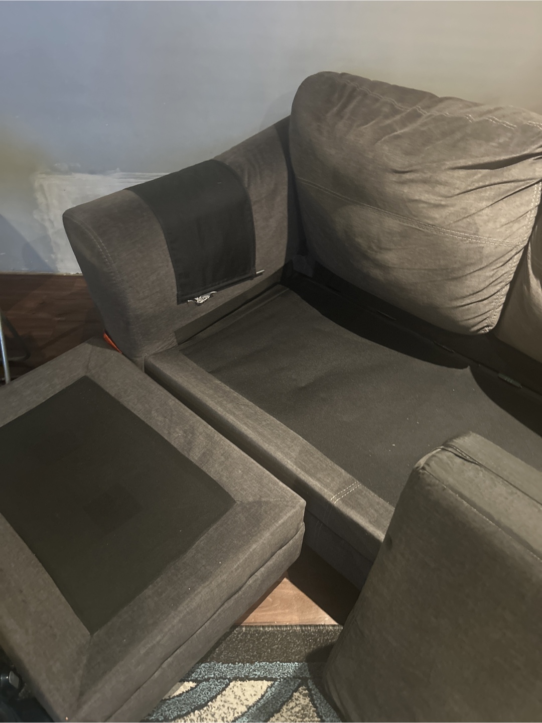 💚 Gray Sectional Sofa L-shape reversible - photo 5