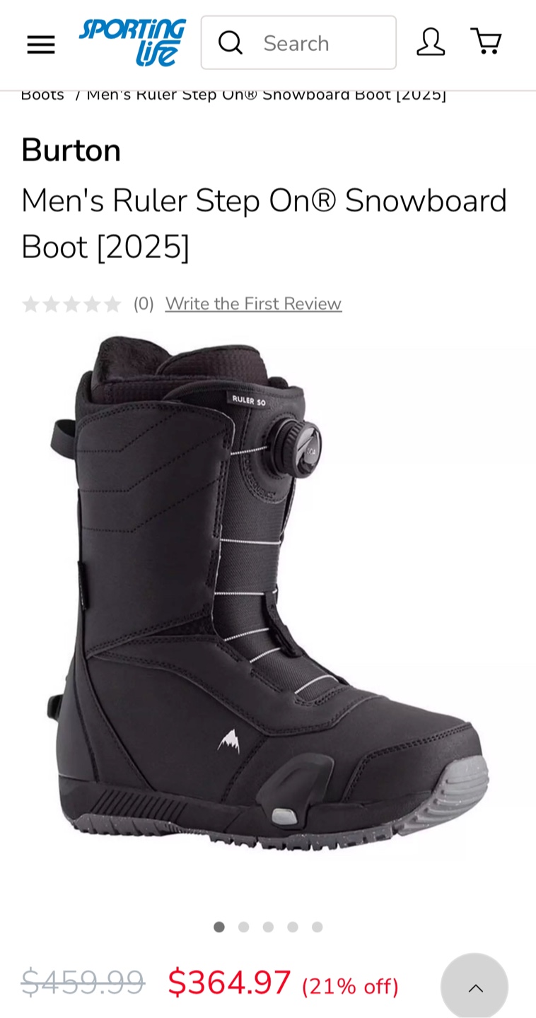 Men's Burton Ruler Step On Snowboard Boots - Size 10