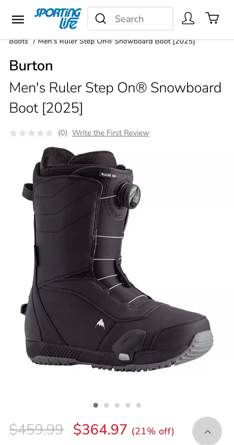 Men's Burton Ruler Step On Snowboard Boots - Size 10