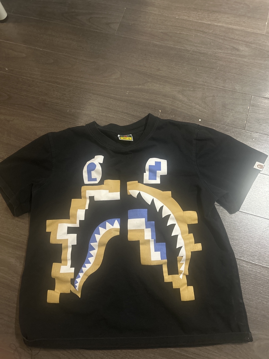 BAPE A Bathing Ape Black Graphic T-Shirt Size Large
