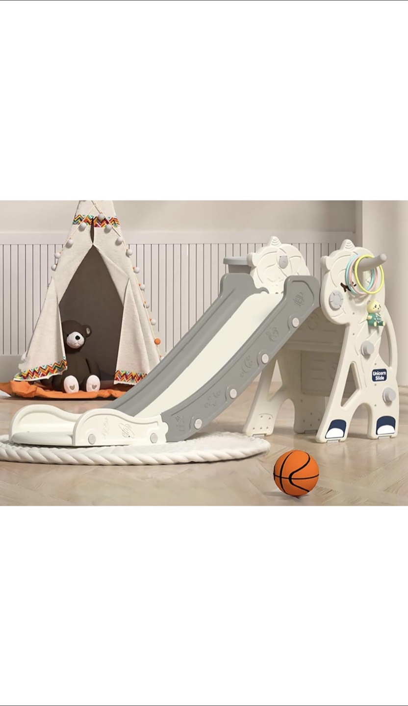 Kids' Plastic Slide, Indoor/Outdoor, 12-36 Months - photo 2