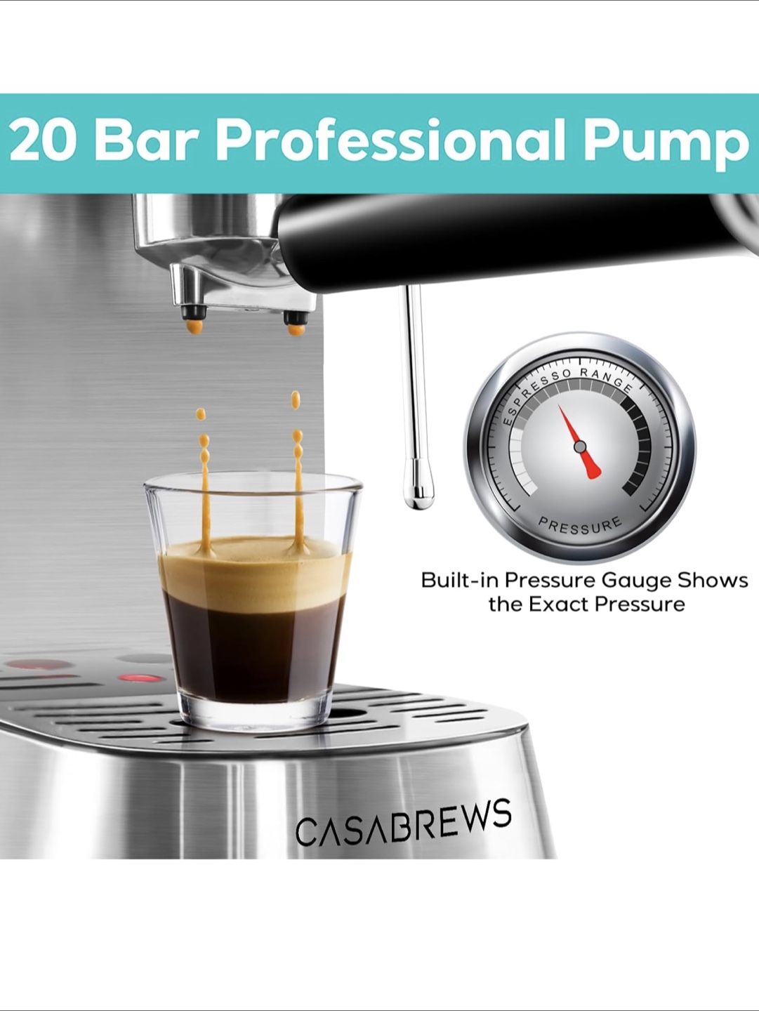 Casabrew Espresso Machine - Stainless Steel - photo 2