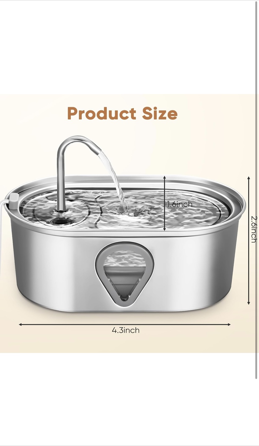 PetSafe Stainless Steel Cat Water Fountain - photo 2