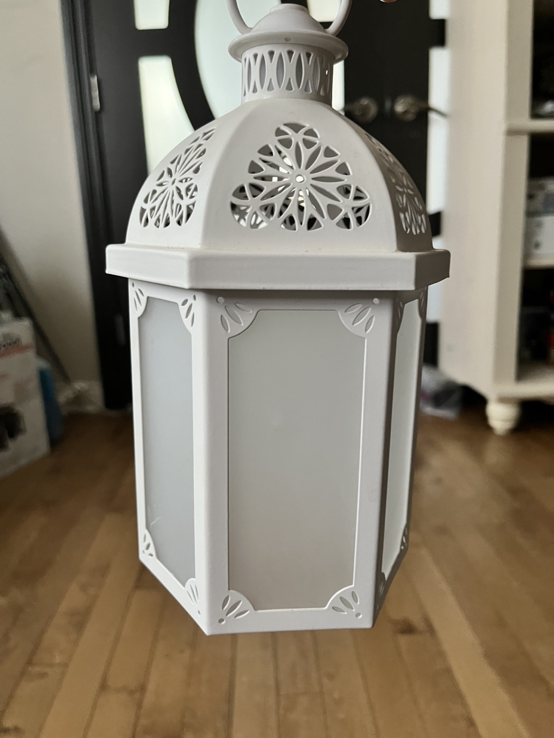 White Lantern with Intricate Cutouts - photo 3