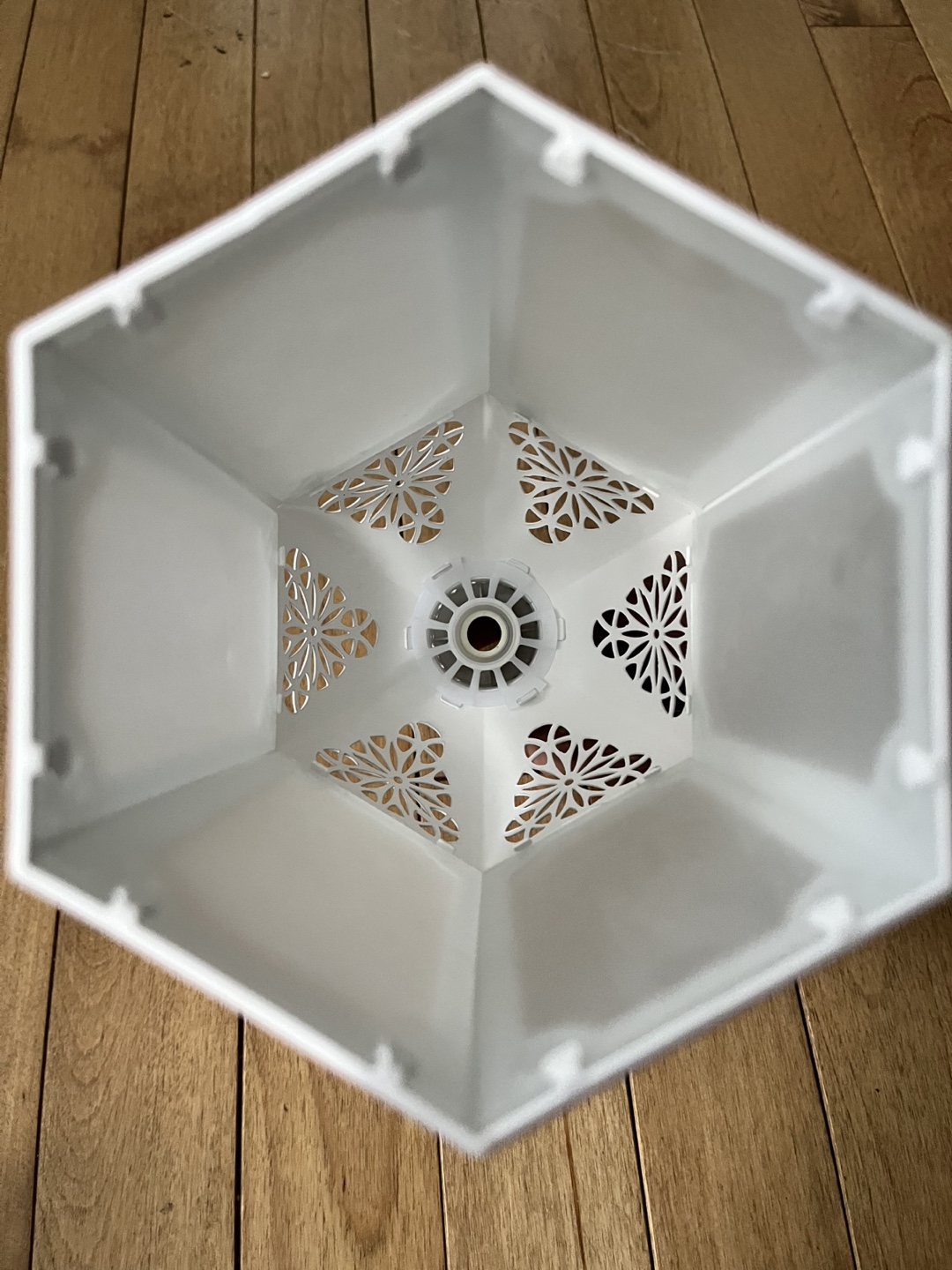 White Lantern with Intricate Cutouts - photo 4