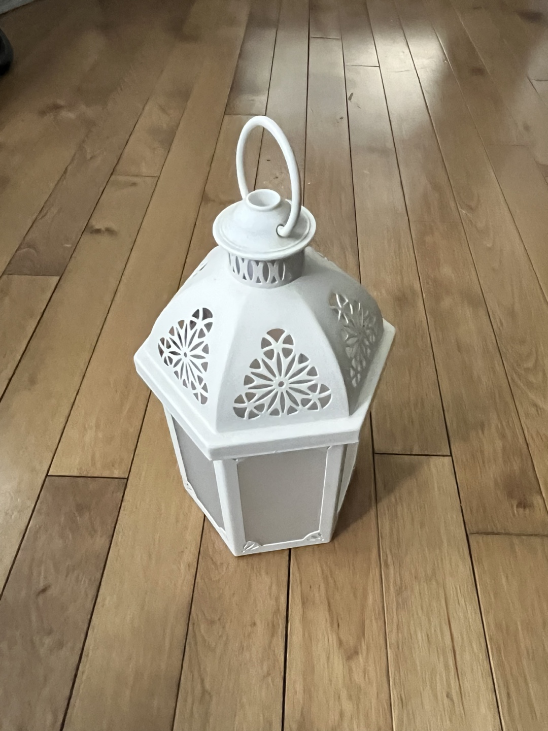 White Lantern with Intricate Cutouts - photo 2