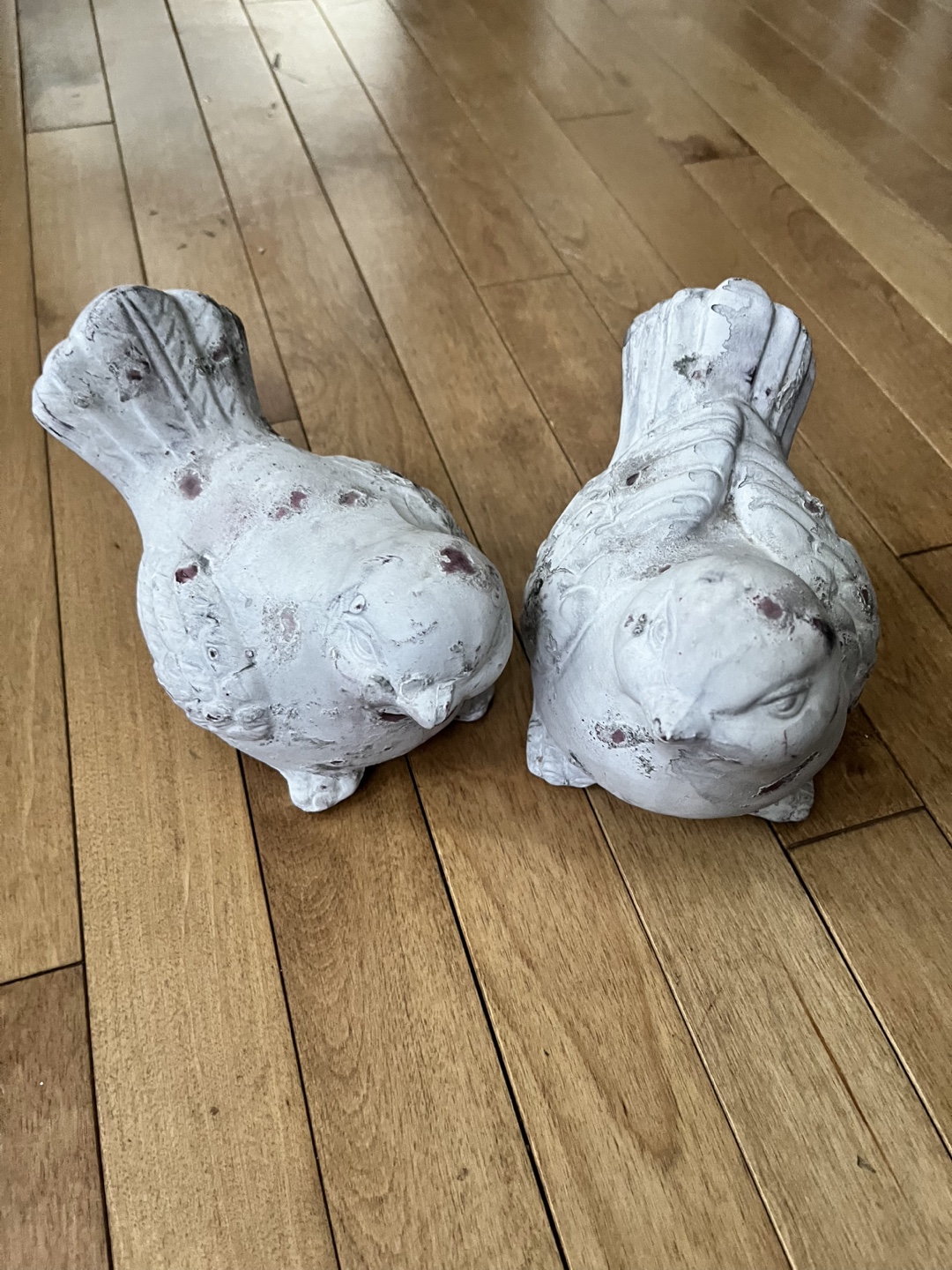 Pair of Decorative Stone Birds