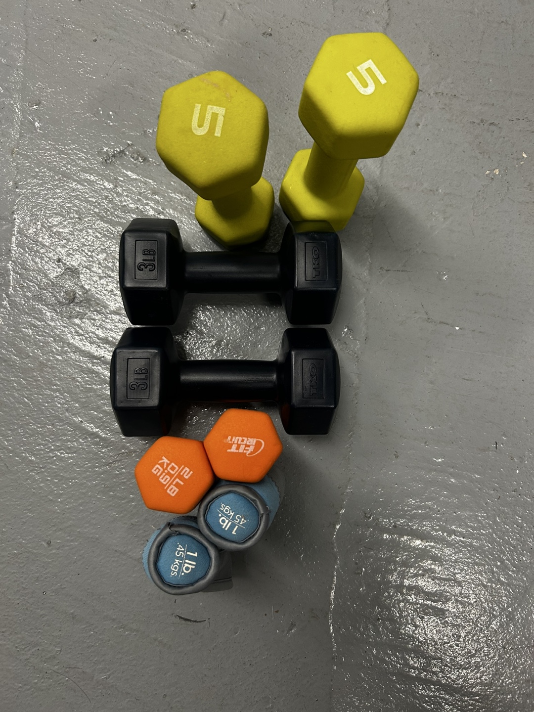 Dumbbells Set - 1lb, 2lb, 3lb, and 5lb
