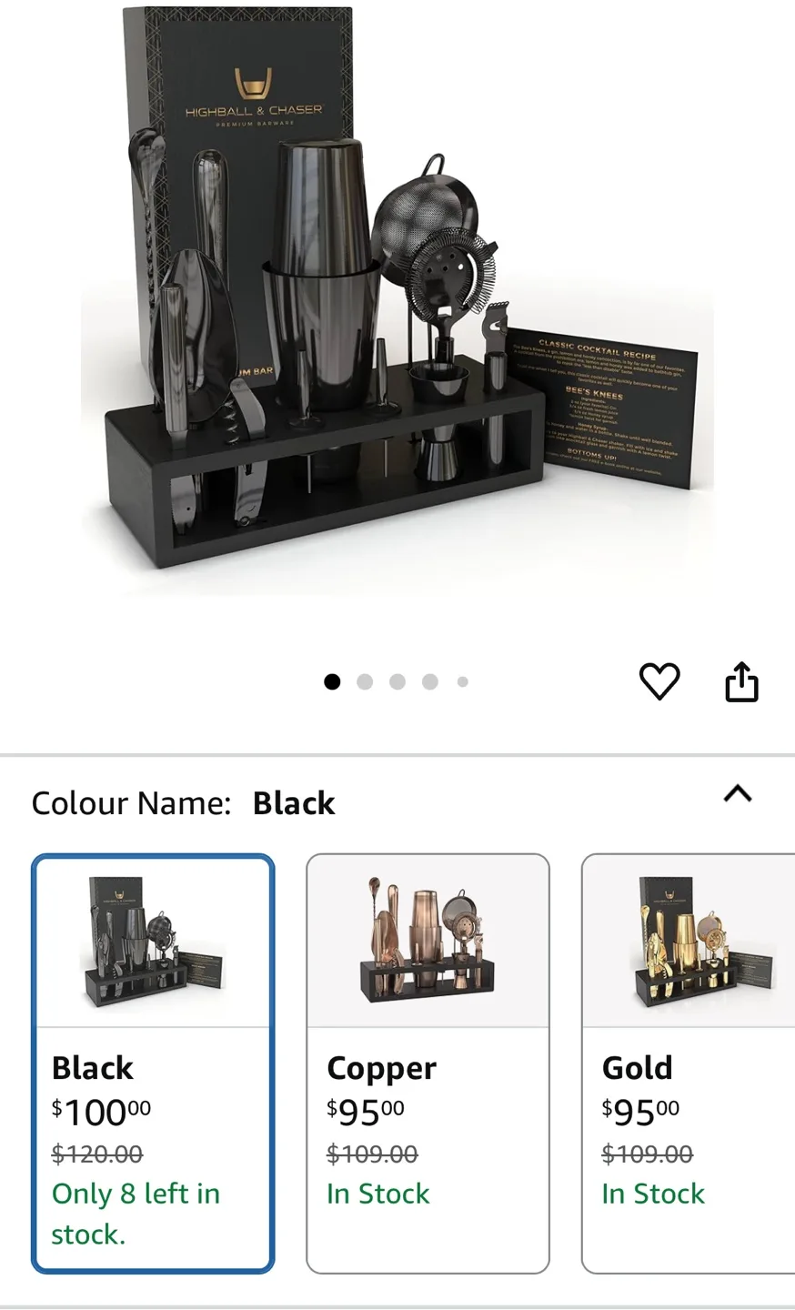 Highball & Chaser Premium Barware Set - New in Box image indicator(4)