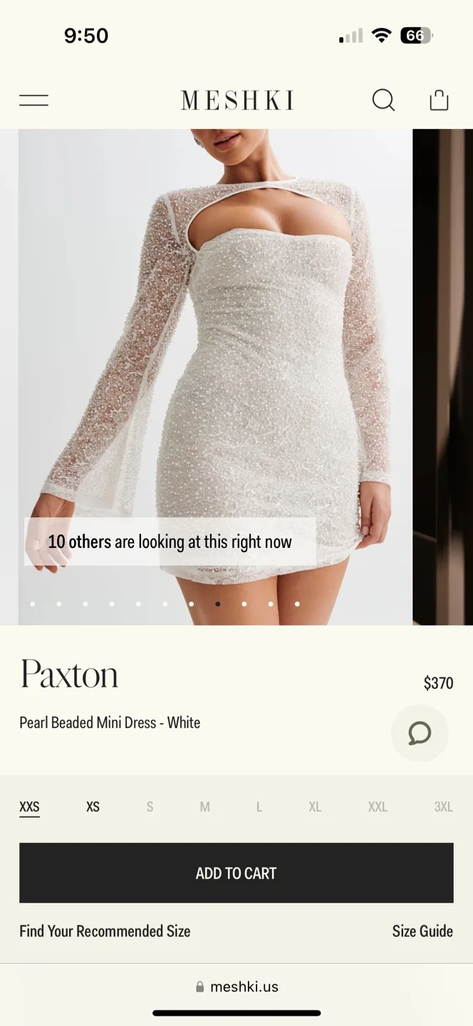 Meshki White Beaded Mini Dress image indicator(7)