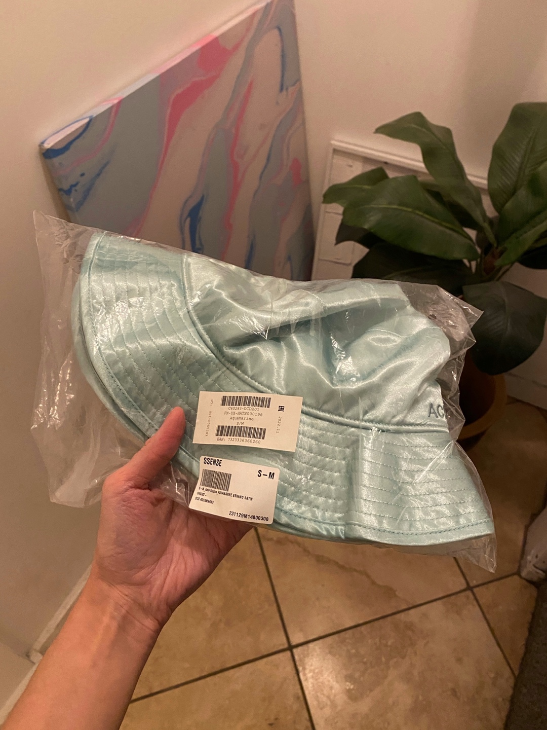 Acne Studios Reversible Mint & Gray Embroidered Bucket Hat - photo 4