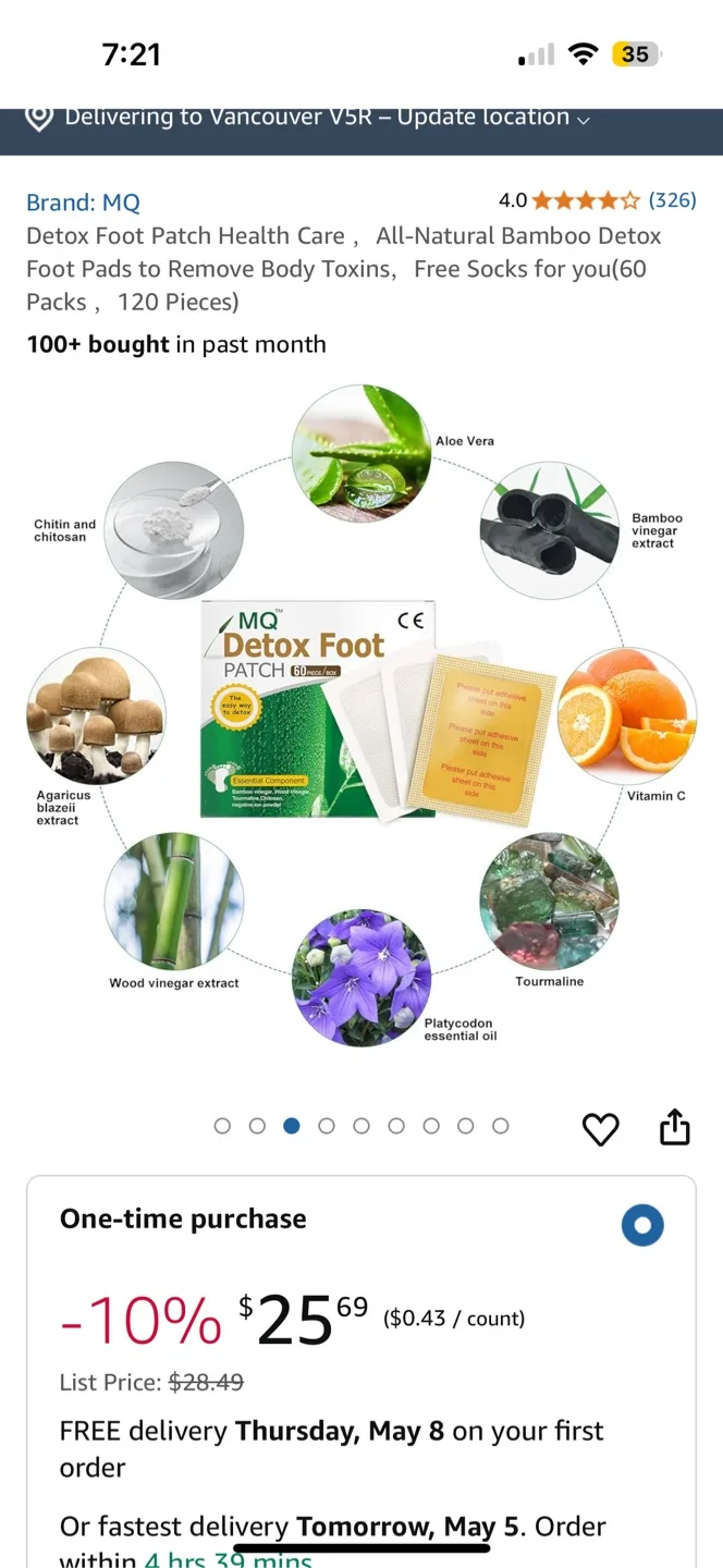 MQ Detox Foot Patches - 60 Pieces image indicator(6)