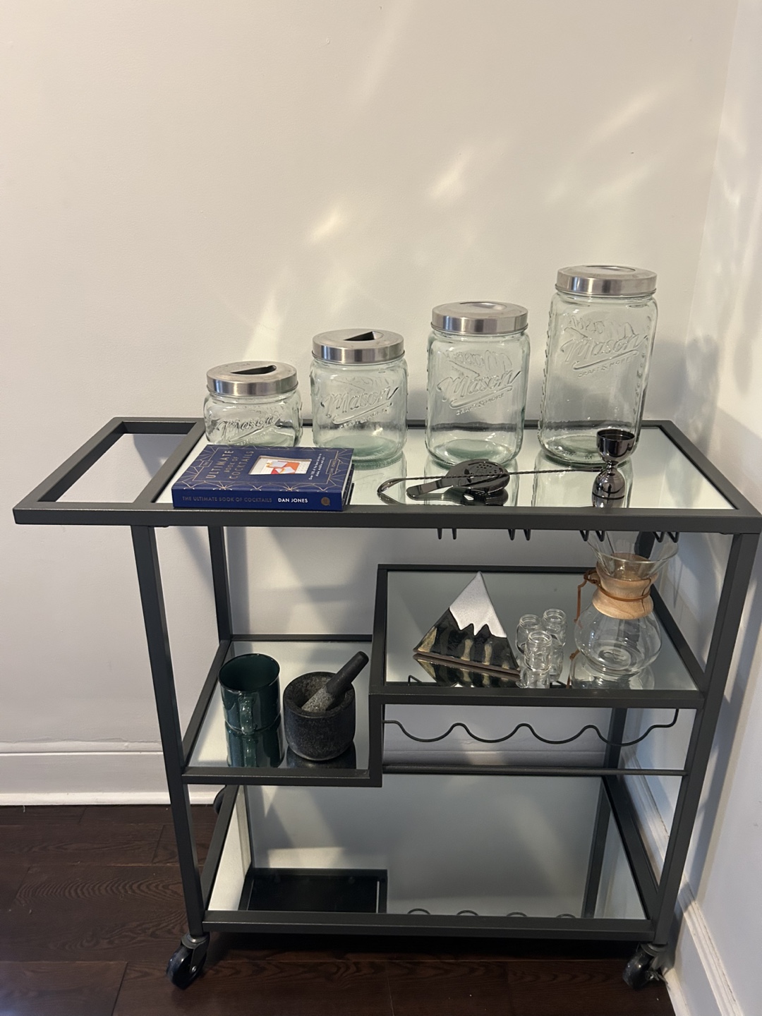 Metal frame Bar Cart