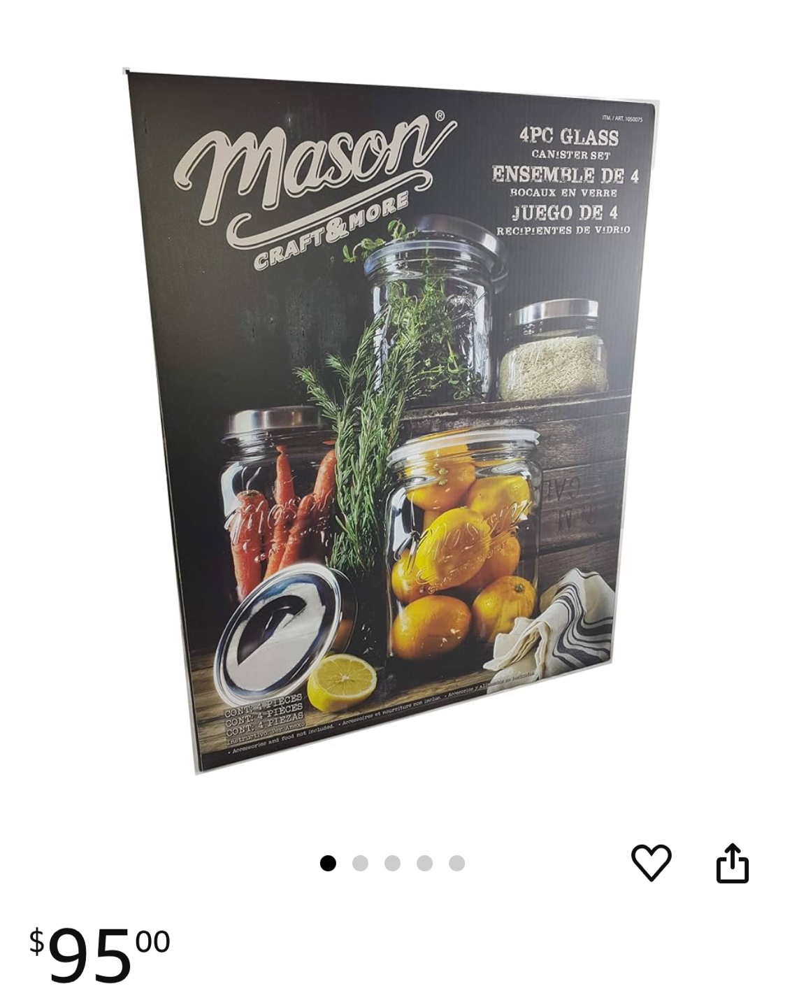Mason Craft & More 4pc Glass Canister Set - photo 2