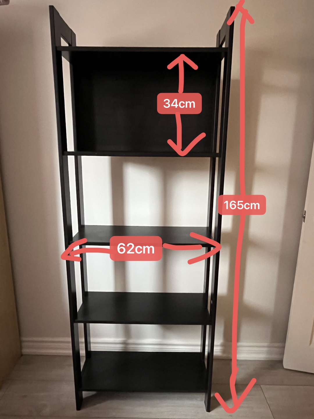 Black Bookshelf/Storage Unit - photo 2