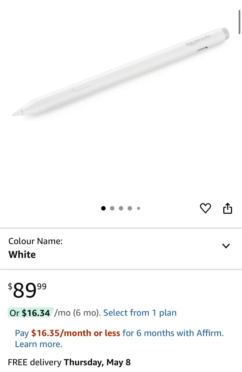 Kobo Stylus 2 - White - New in Box thumbnail