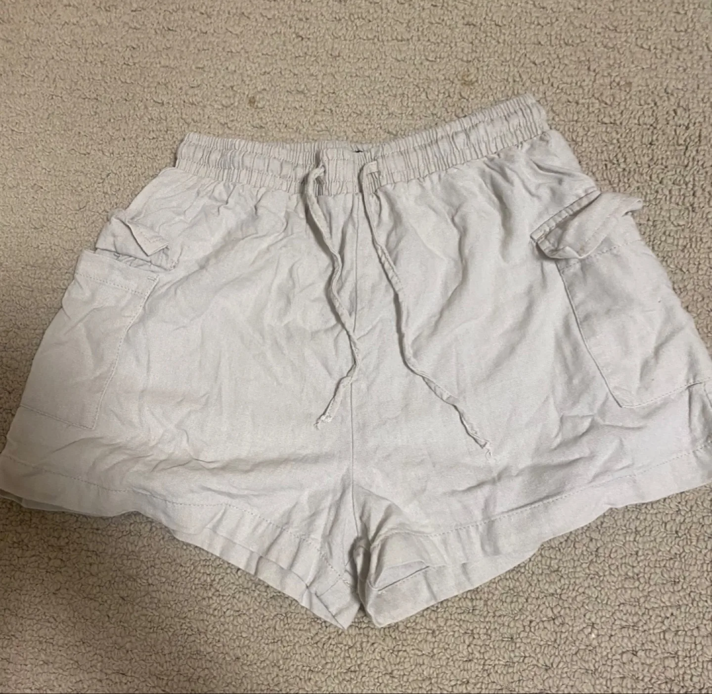 Cream Cargo Shorts 🧡 thumbnail
