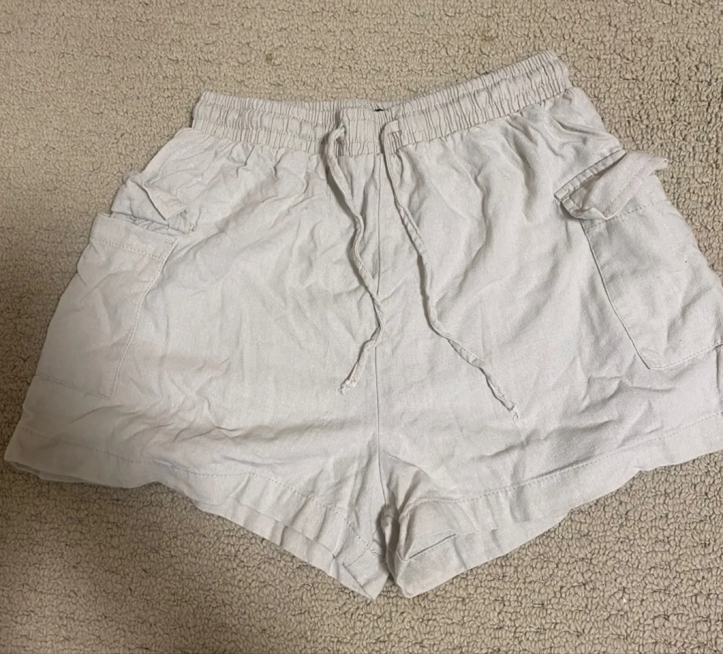 Cream Cargo Shorts 🧡 image indicator(2)