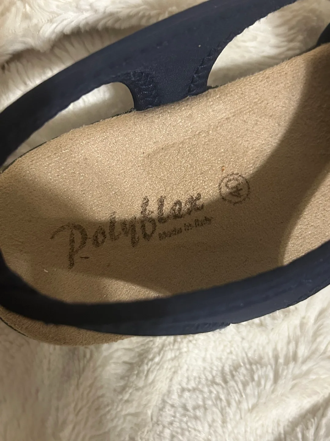 Polyflex  Navy Blue Sandals - Size 40 image indicator(3)
