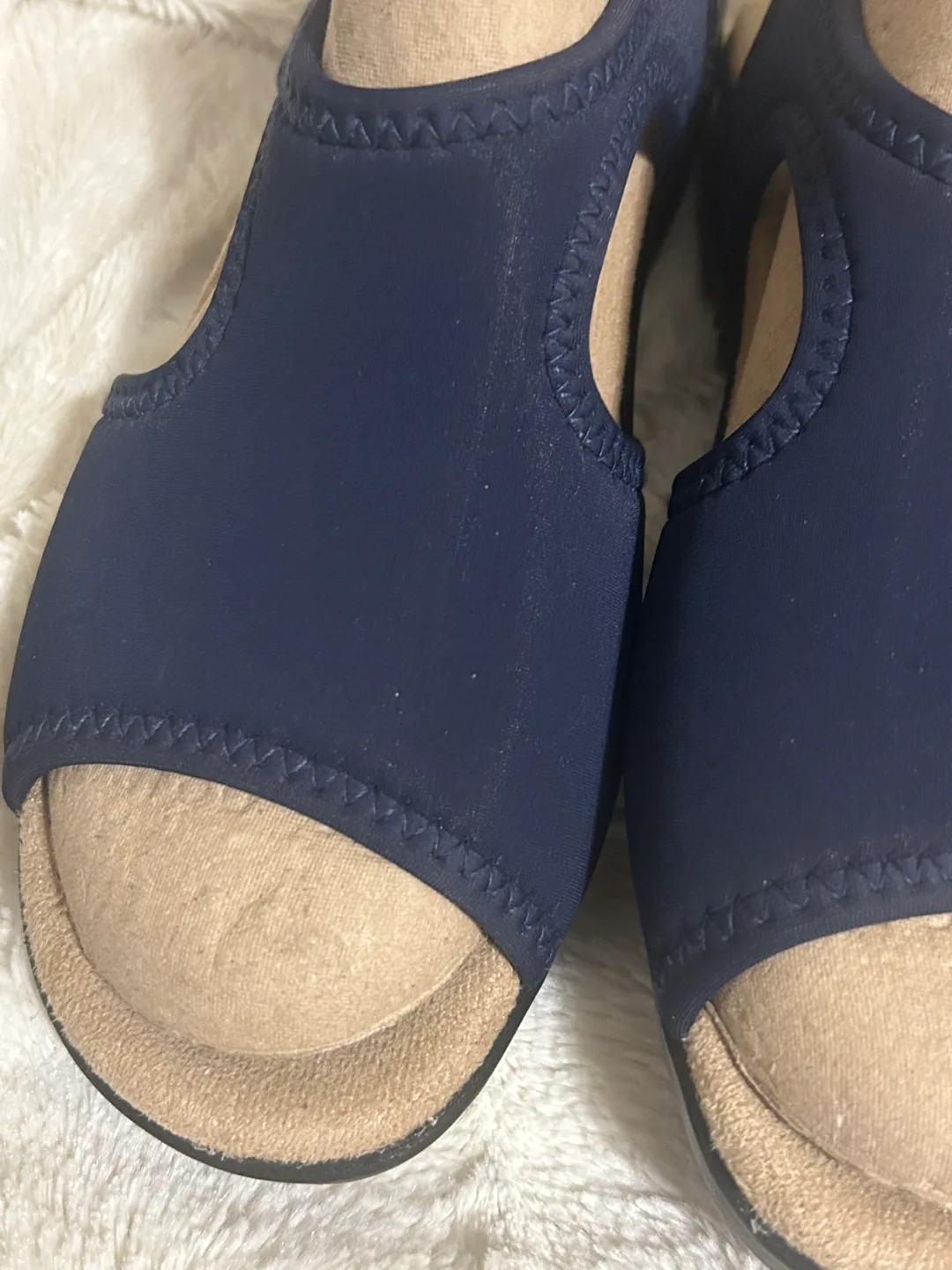 Polyflex  Navy Blue Sandals - Size 40 image indicator(2)