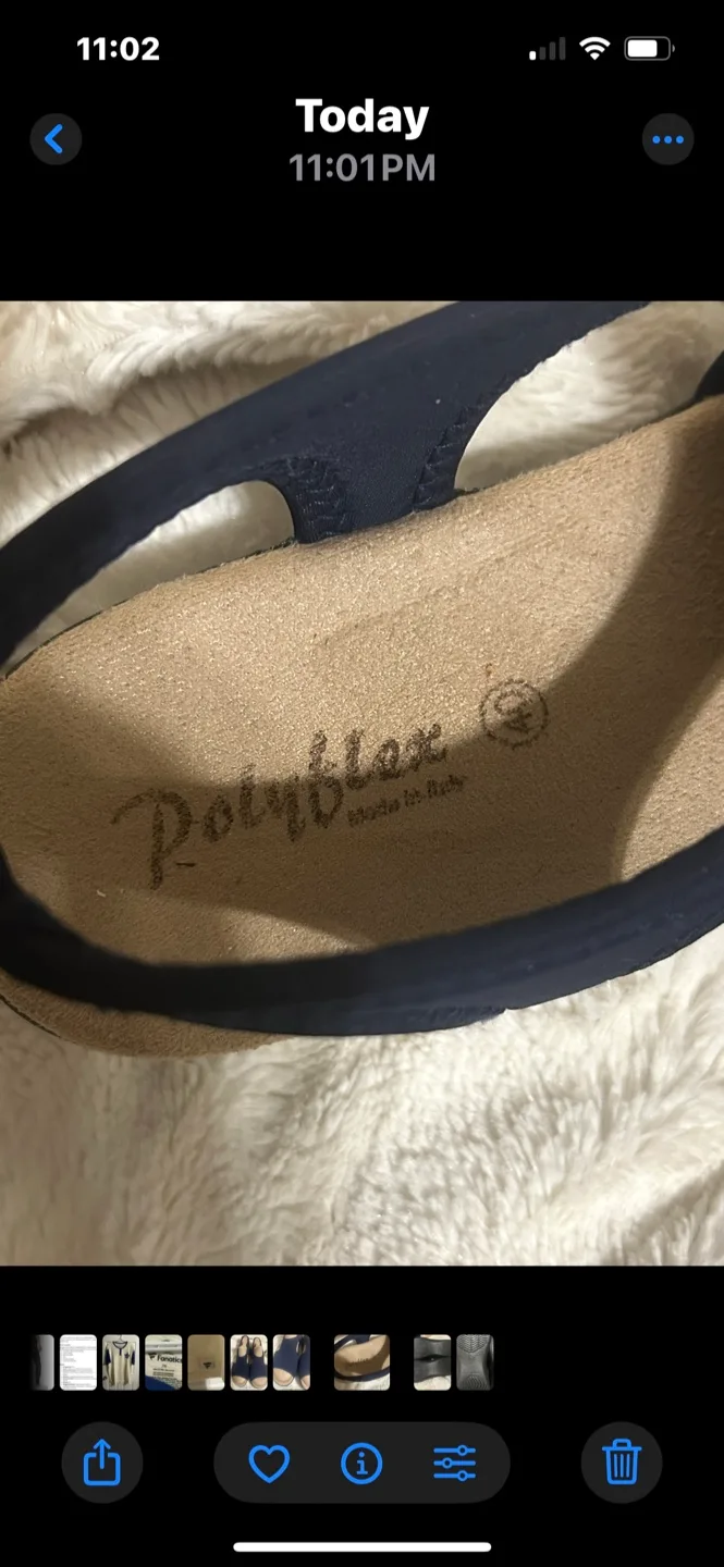 Polyflex  Navy Blue Sandals - Size 40 image indicator(6)