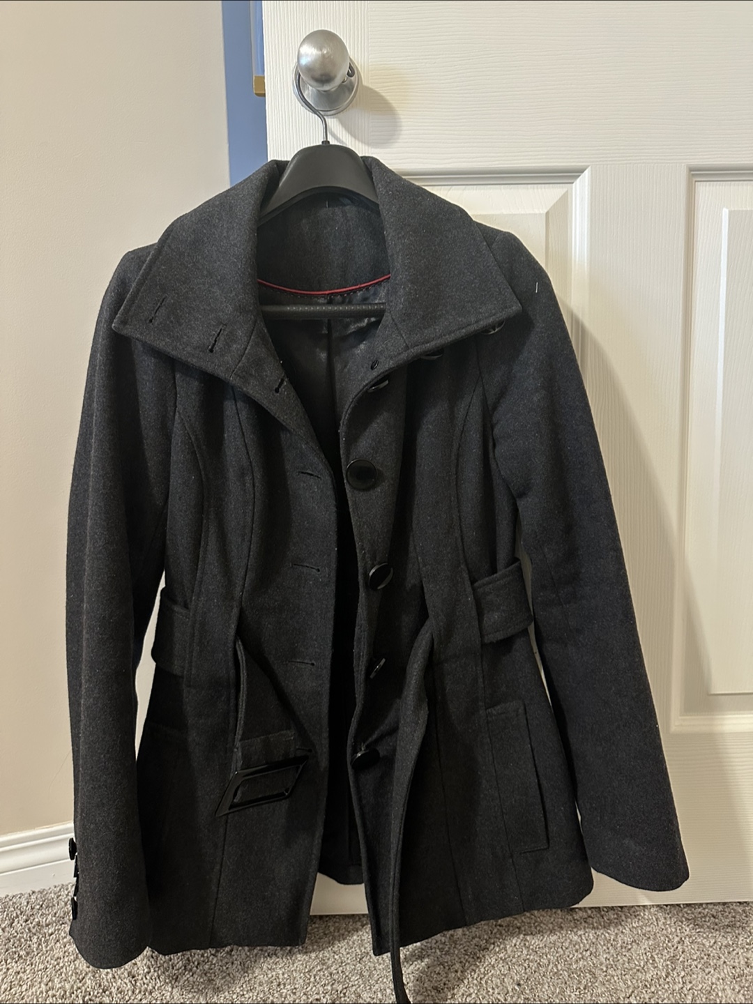 Le Chateau Women's Dark Grey Peacoat