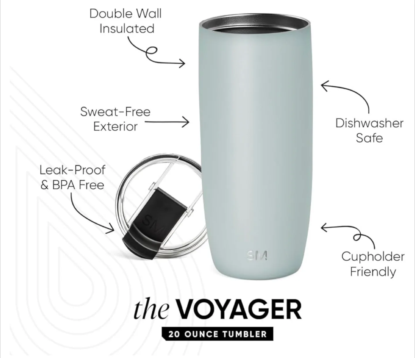 Simple Modern  16oz Tumbler - Light Blue image indicator(2)