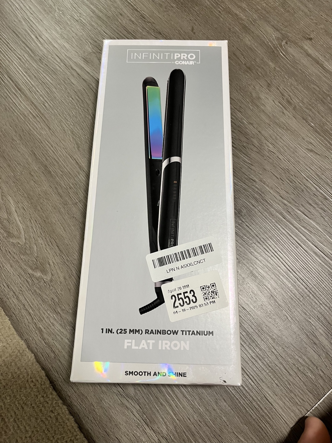 Conair 1-inch Rainbow Titanium Flat Iron