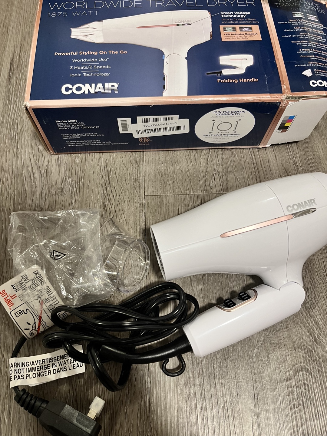 Conair Hair Dryer - White - photo 2