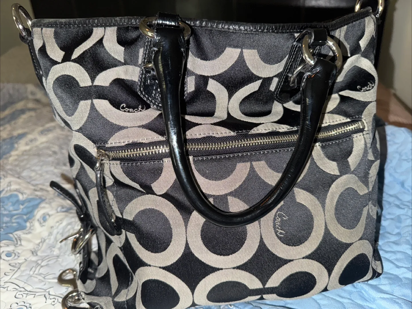 Coach Signature C Black and Grey Tote Bag image indicator(4)