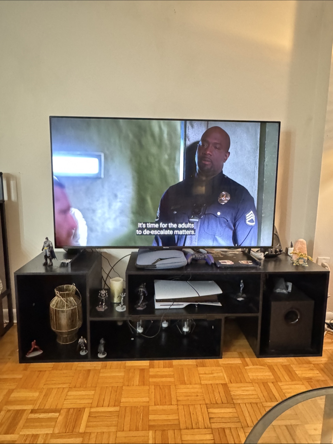 Modern TV Stand with LED Lights - photo 2