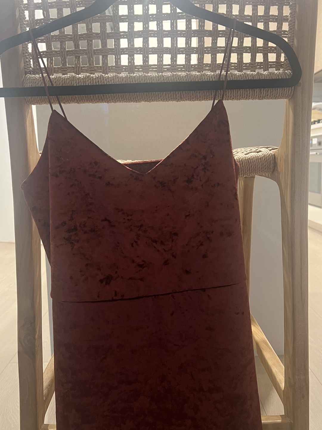 Gorgeous Burnt Orange Velvet Mini Dress - photo 4