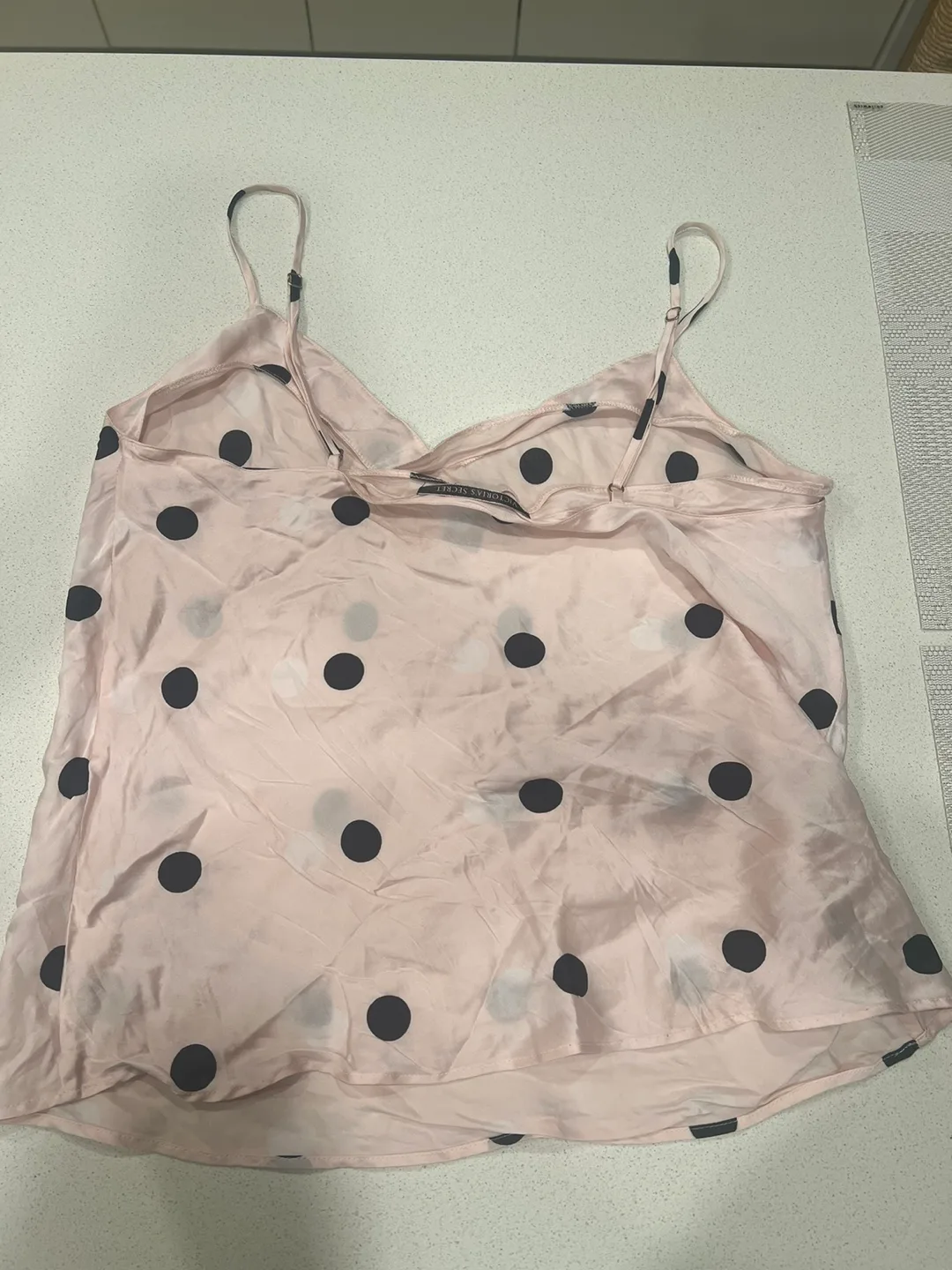 Victoria's Secret Pink and Black Polka Dot Cami thumbnail