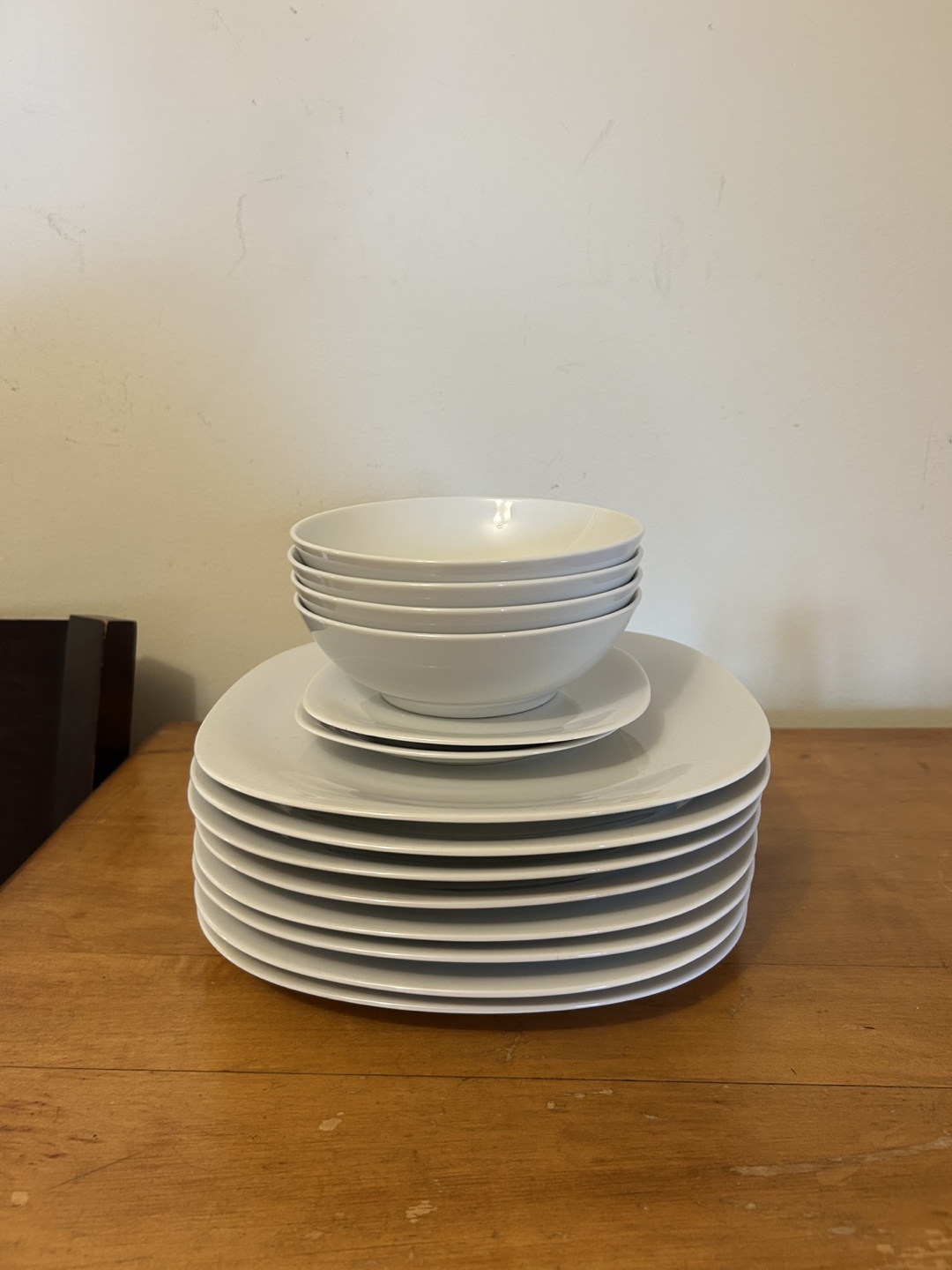 White Dinner Plates and Bowls