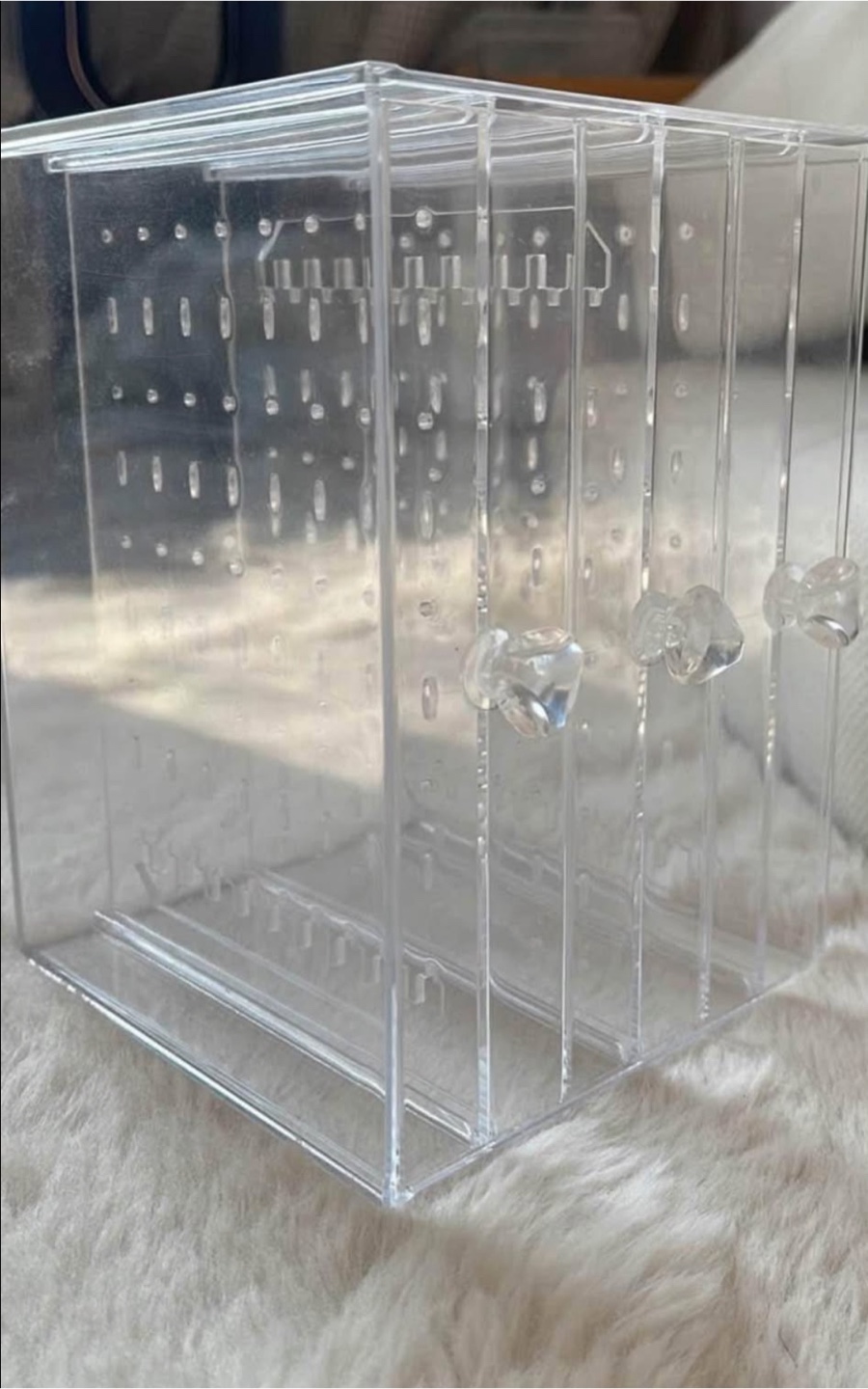 Acrylic Jewelry Storage Box with 3 Vertical Drawer
