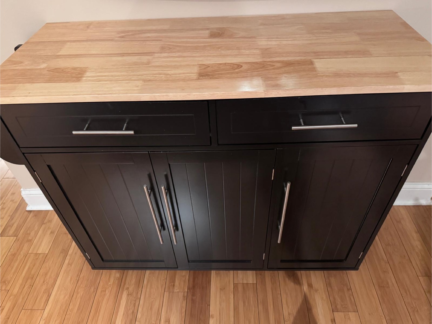 Kitchen Island Cart with Butcher Block Top - photo 4
